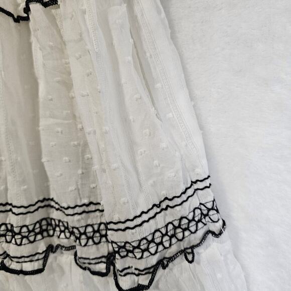 OLIVACEOUS SzM Off White Cream Midi SemiMaxi dress. Square NeckMidiSemiMaxiFlare - Picture 15 of 16